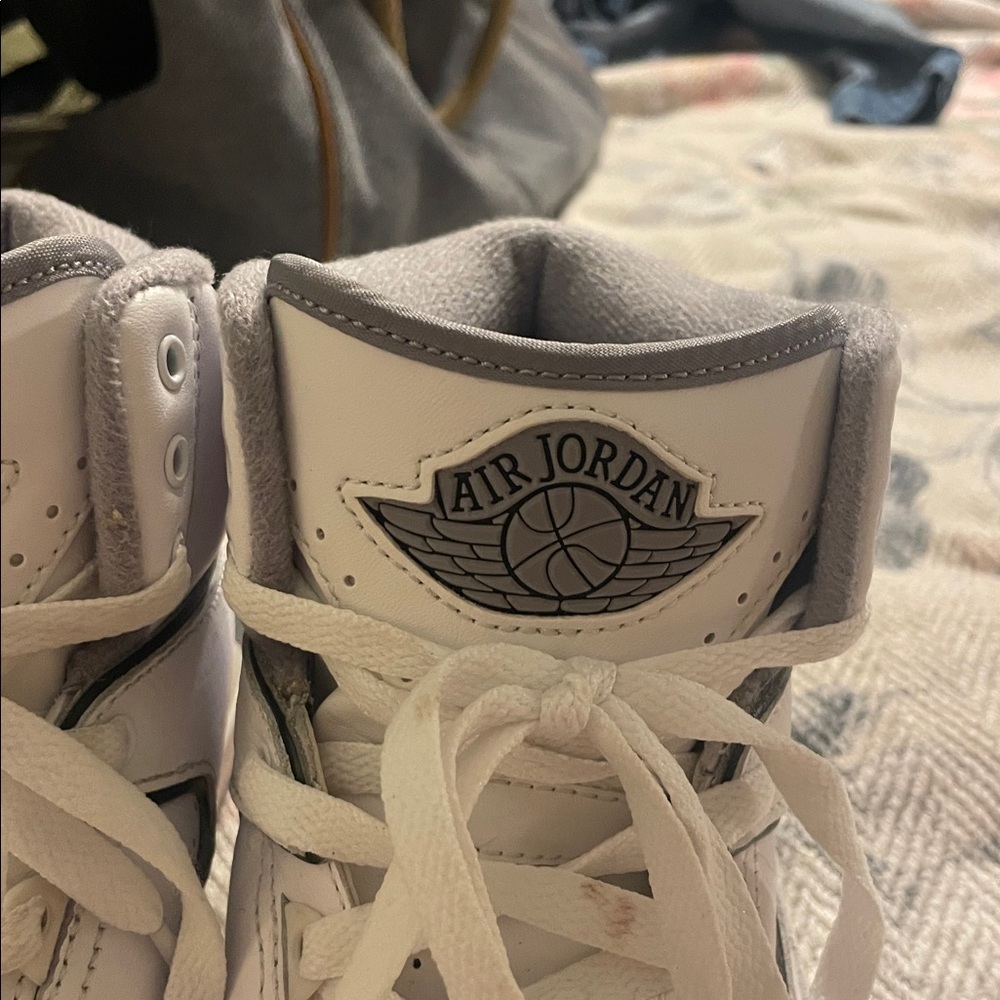 Jordan White High-Top Athletic Shoes - Picture 3 of 8
